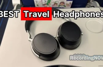 Wireless Over-Ear Noise Cancelling Headphones on airplane tray