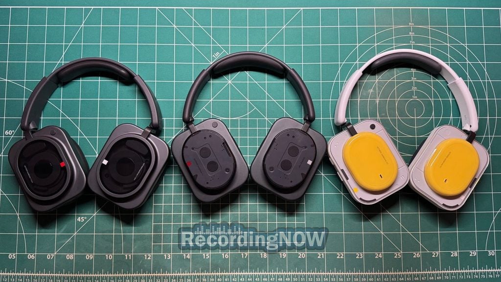 Nothing Headphone (1) Pro, Nothing Headphone (1), and Nothing Headphone (a) side by side comparison