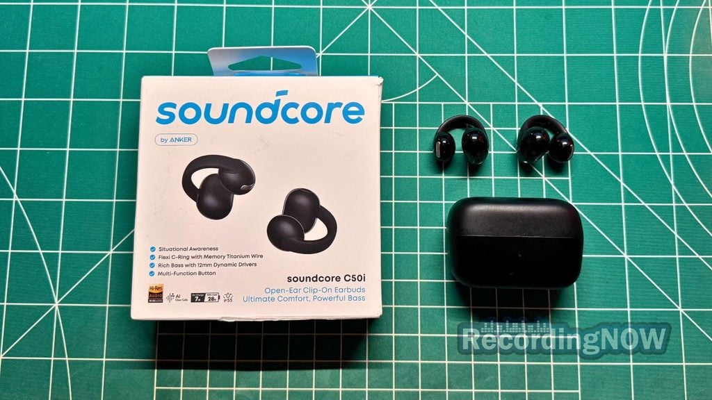 blog-img-1693067280109 Anker Soundcore C50i open ear clip on earbuds next to charging case and box
