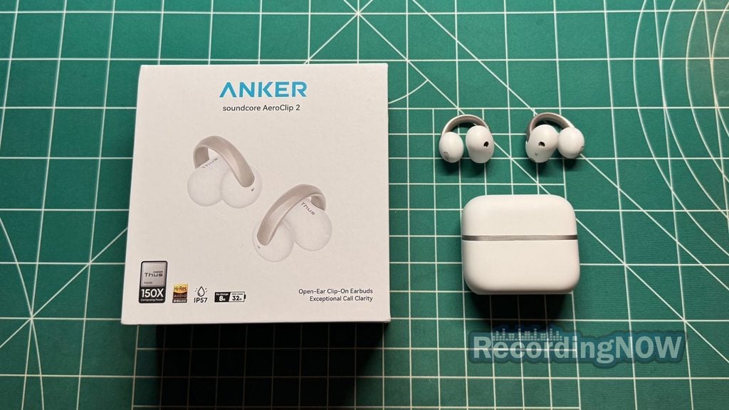 blog-img-1693067280109 Anker Soundcore AeroClip 2 open ear clip on earbuds next to charging case and box