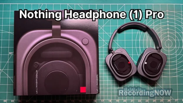 Nothing Headphone (1) Pro headphones in black next to original box
